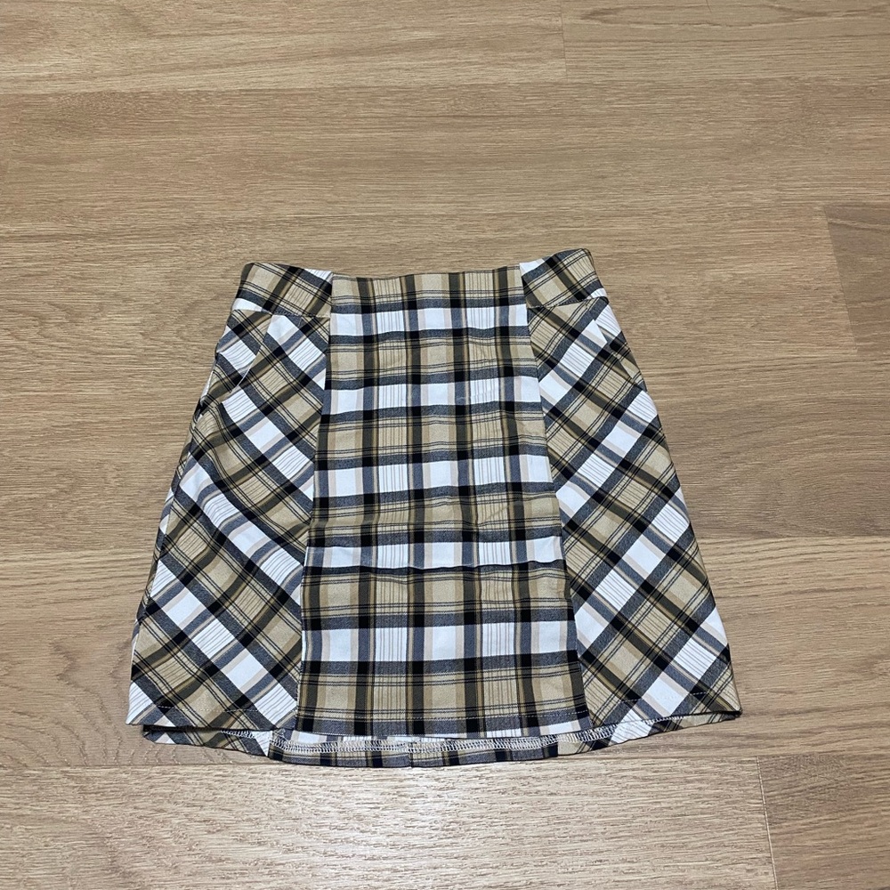 Women’s plaid French kiss tight mini skirt small